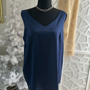Elegant Navy Sleeveless Top